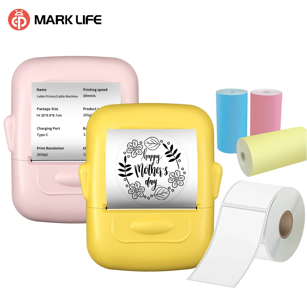  MARKLIFE P50 Label Maker with 3 Pack Thermal Label, 2