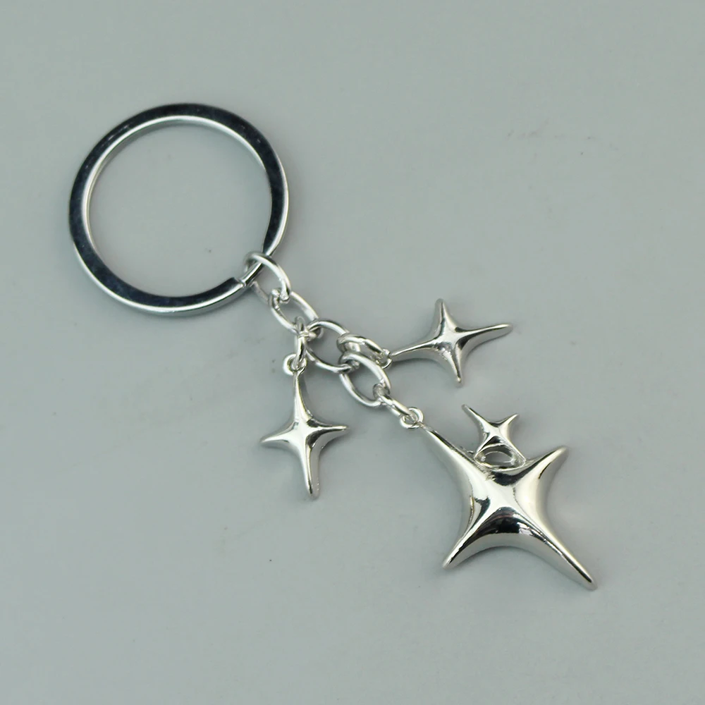 Key Rings Y2K Star Moon Metal Women Men Friendship Gift Handbag Bag Decoration Handmade Jewelry