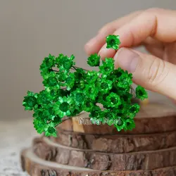 Preserved Little Star Flowers - 100pcs for Wedding and Home Decoration (Green)