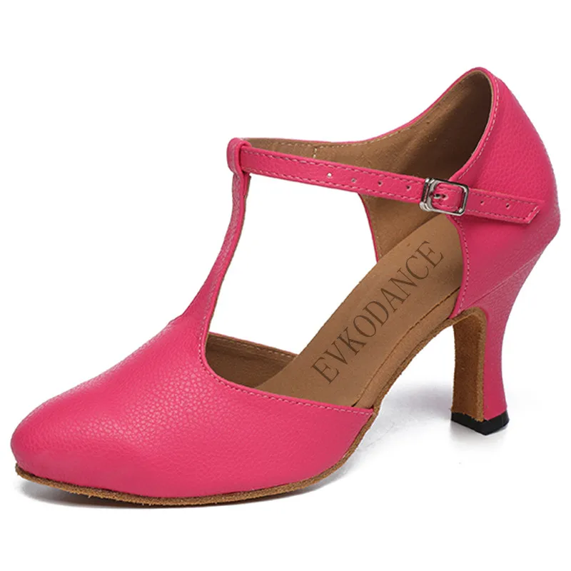 WomenElegantBallroomDanceShoeRedSocialPartyWaltzTangoDancingShoesModernLatinDance