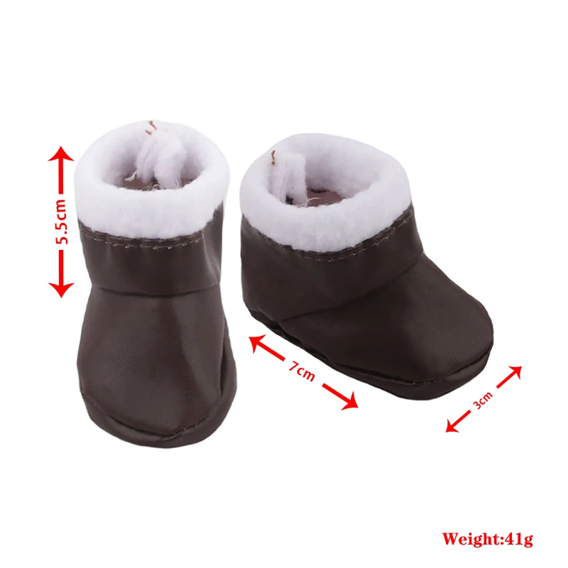 7CM Doll Snow Boots Tassels Plush Doll Shoes For 18 inch American&43cm Baby New Born,Generation,Life Girl Doll 1/3 BJD Dolls