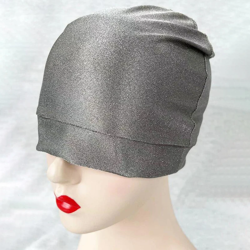 M/L Silberfaser Anti-Strahlungskappe Arbeitscomputer Elektromagnetische Welle Rfid-Abschirmung EMF-Schutz Hut Liner Beanies Unisex – Detail 5