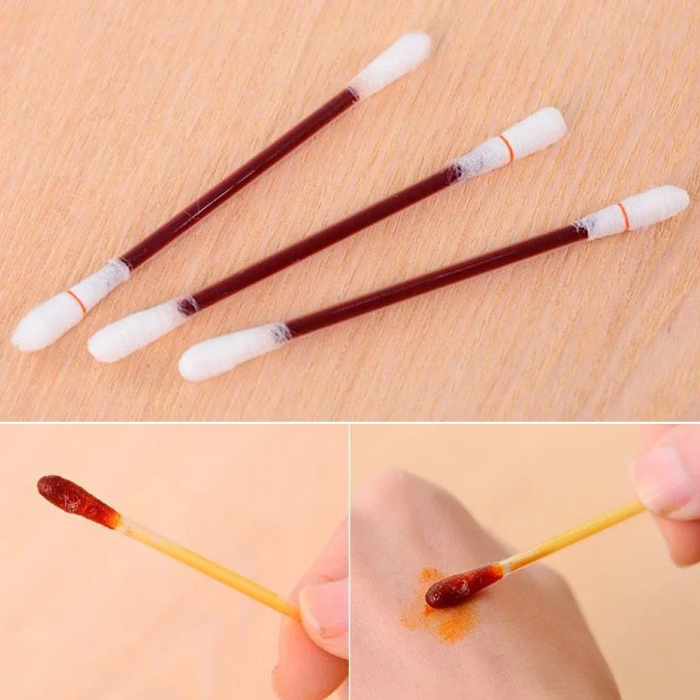 Disposable Emergency Cotton Stick lodine Swab Home Outdoor First Aid Kit Double Head Medical Cleaning Supplies 10/20pcs