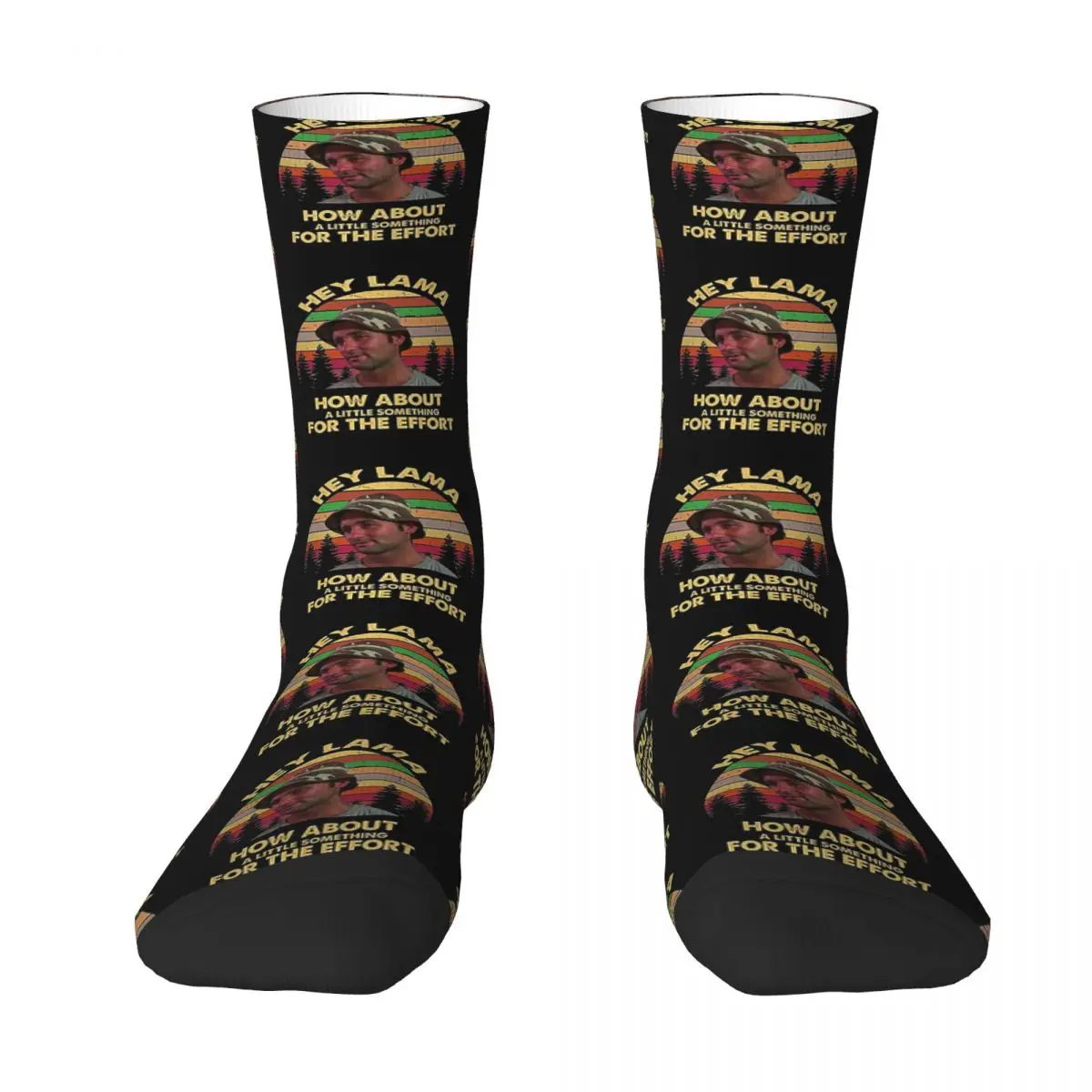 

Crew Stockings Hey Lama How About A Little Something For The Effort Socks Harajuku Casual Hip Hop Long Socks for Men Women Gifts
