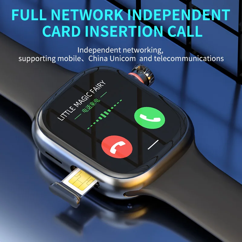 Original S10 Smartwatch 4G Android System 190° Rotary Camera