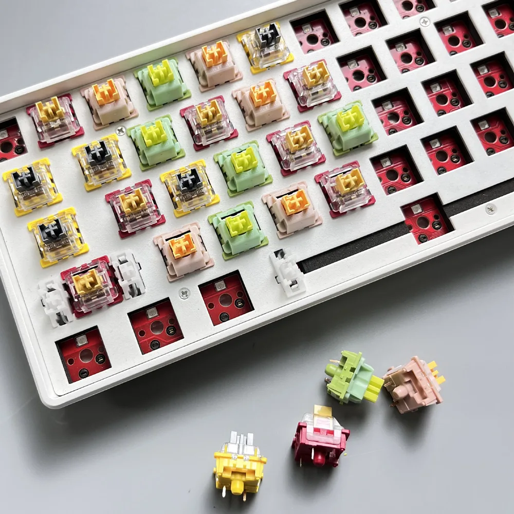 cute keyboards for computers Outemu Mechanical Keyboard Switches 3Pin Silent Clicky Linear Lube RGB Gaming MX Switch Tactile Similar Holy Panda Switch computer keyboard computer peripheral