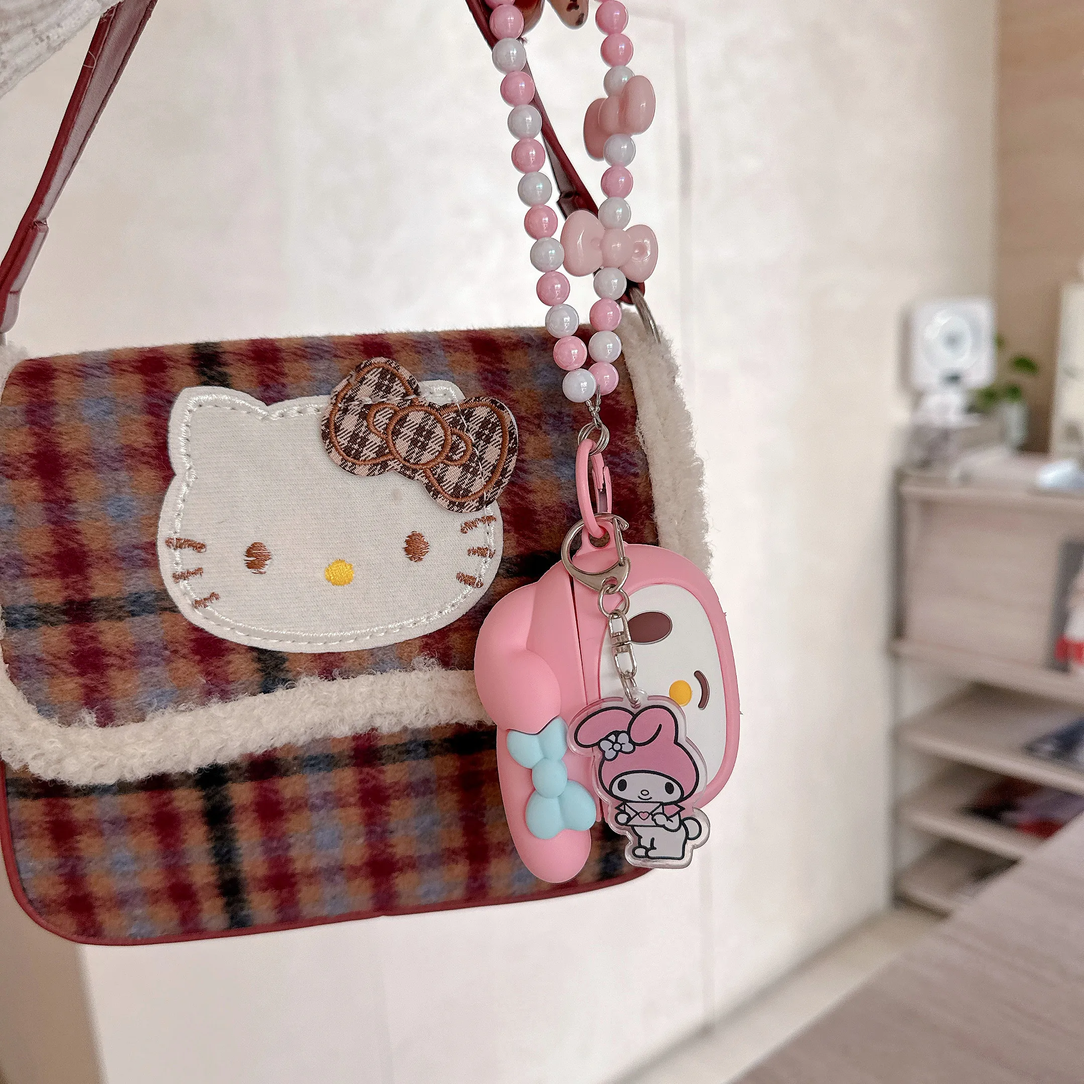 Chic MyMelody Wireless Earphones Case with Lanyard and Anti-Drop Protection