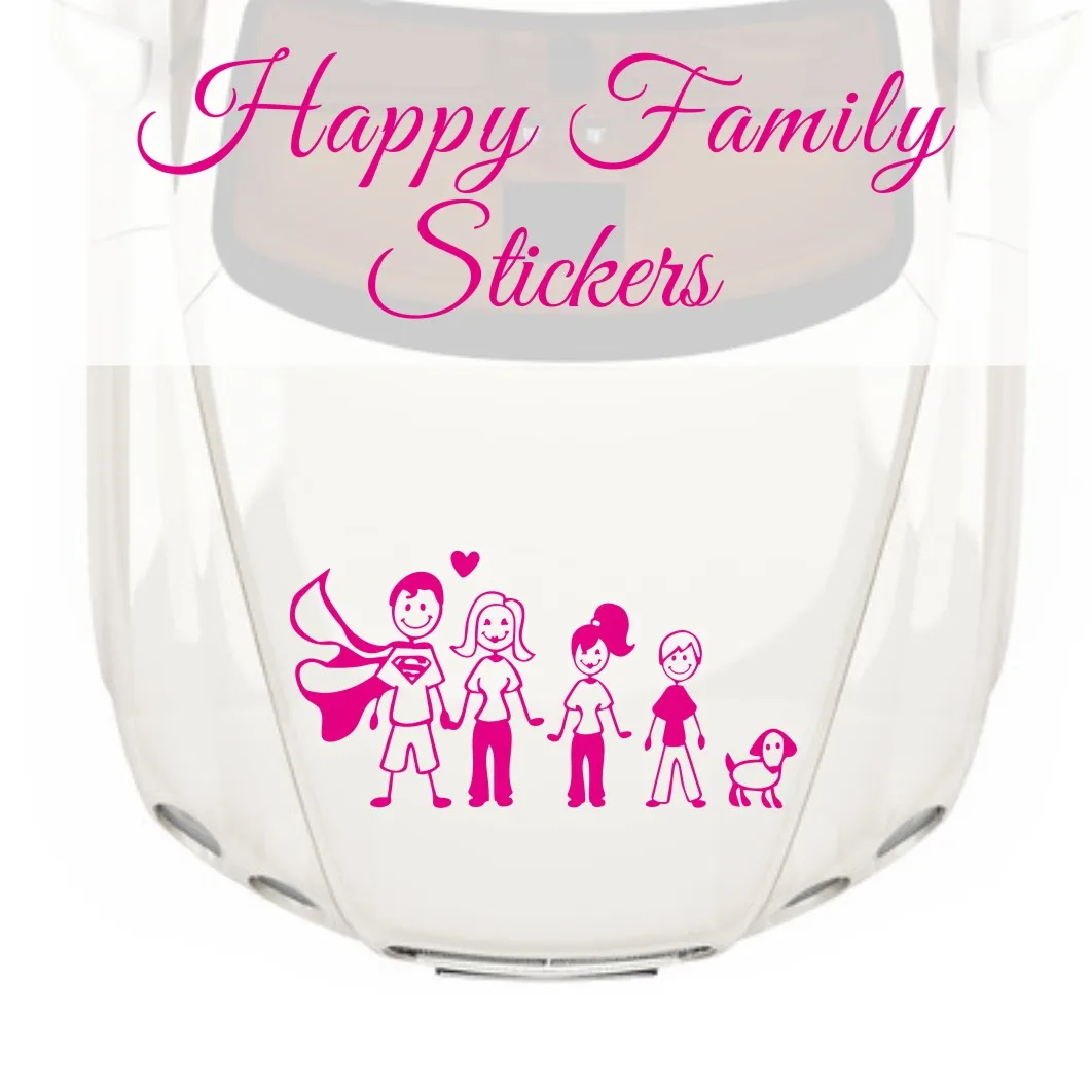 

Happy Family Custom Stickers 15CM-40CM Car Sticker Accessories Products Stylish, Accessories Personality, Motorcycle Decoration