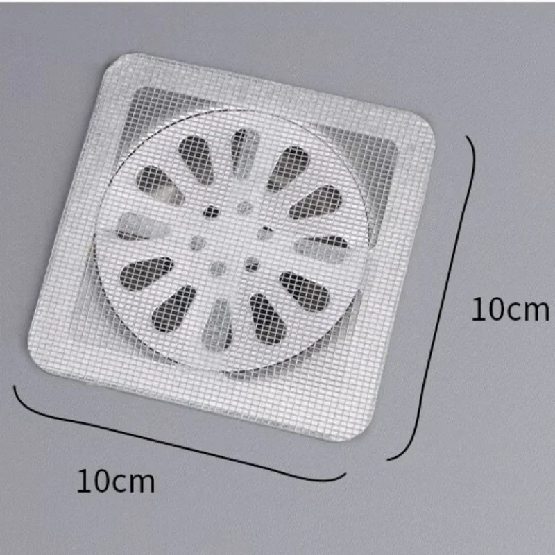50pcs Disposable Shower Drain Hair Catcher Mesh Covers Floor Sink Strainer Filter Bathroom Kitchen