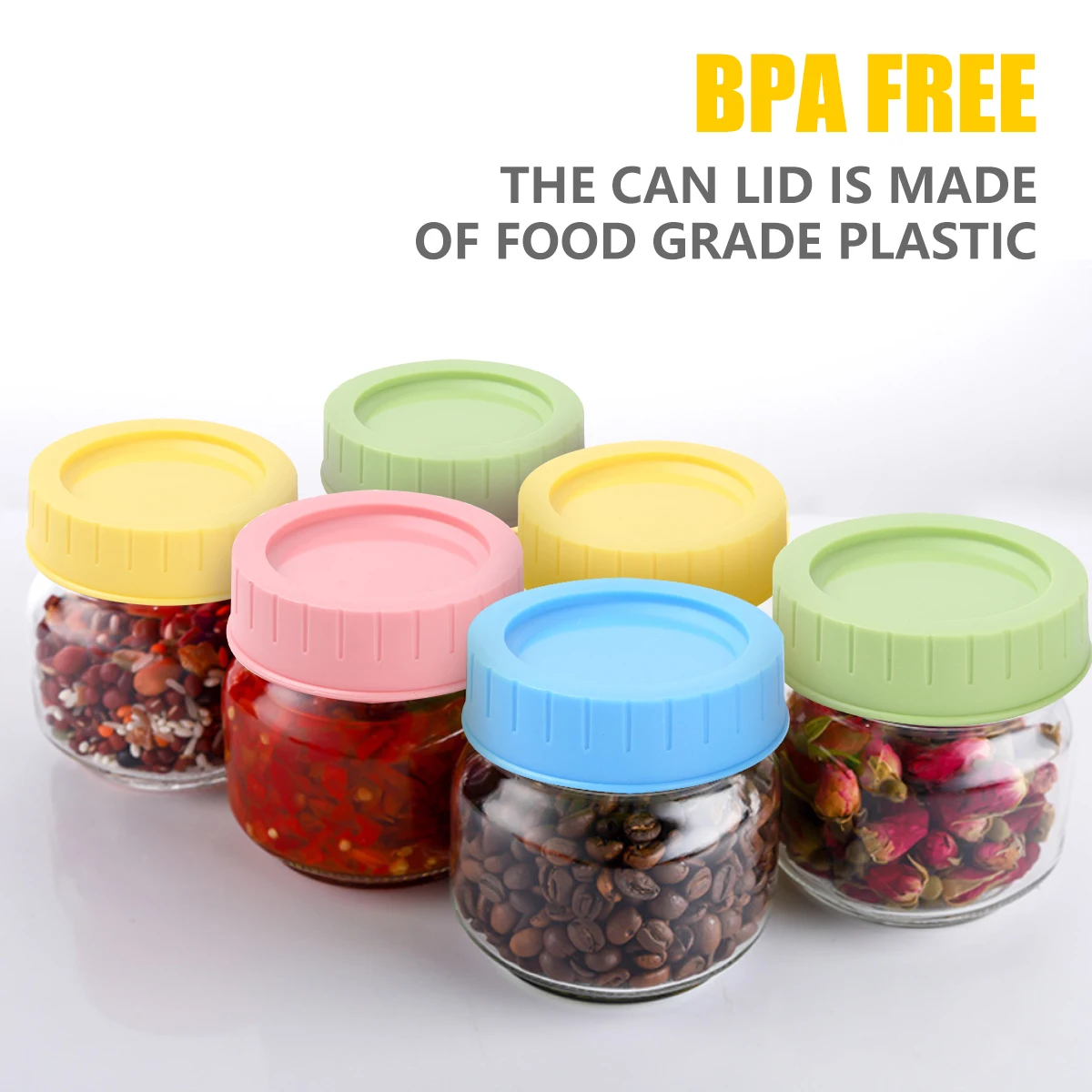 20-Pack Leak-Proof Reusable Silicone Mason Jar Lids – Durable Sealing Covers