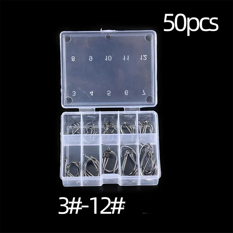  slider image of 50-1600Pcs/BoxFishing Hooks Carbon Steel