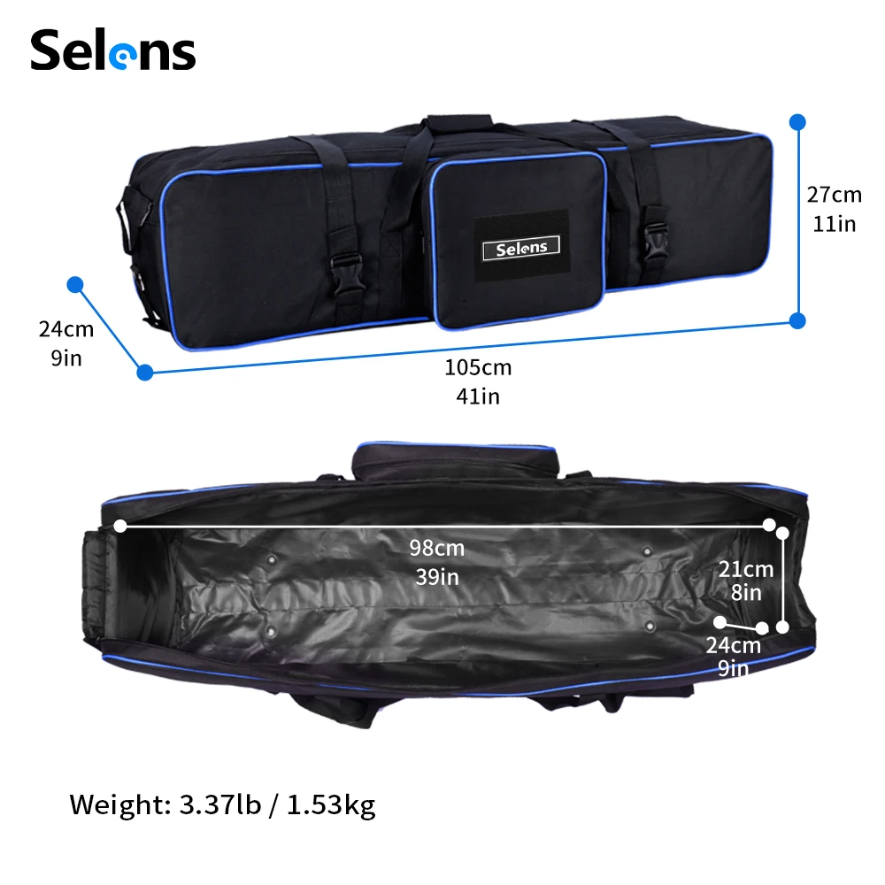 Selens-bolsa Impermeável com Tripé com Zíper Suportes de Luz Suporte Fotografia Guarda-chuva Acessórios 105cm - Image 3