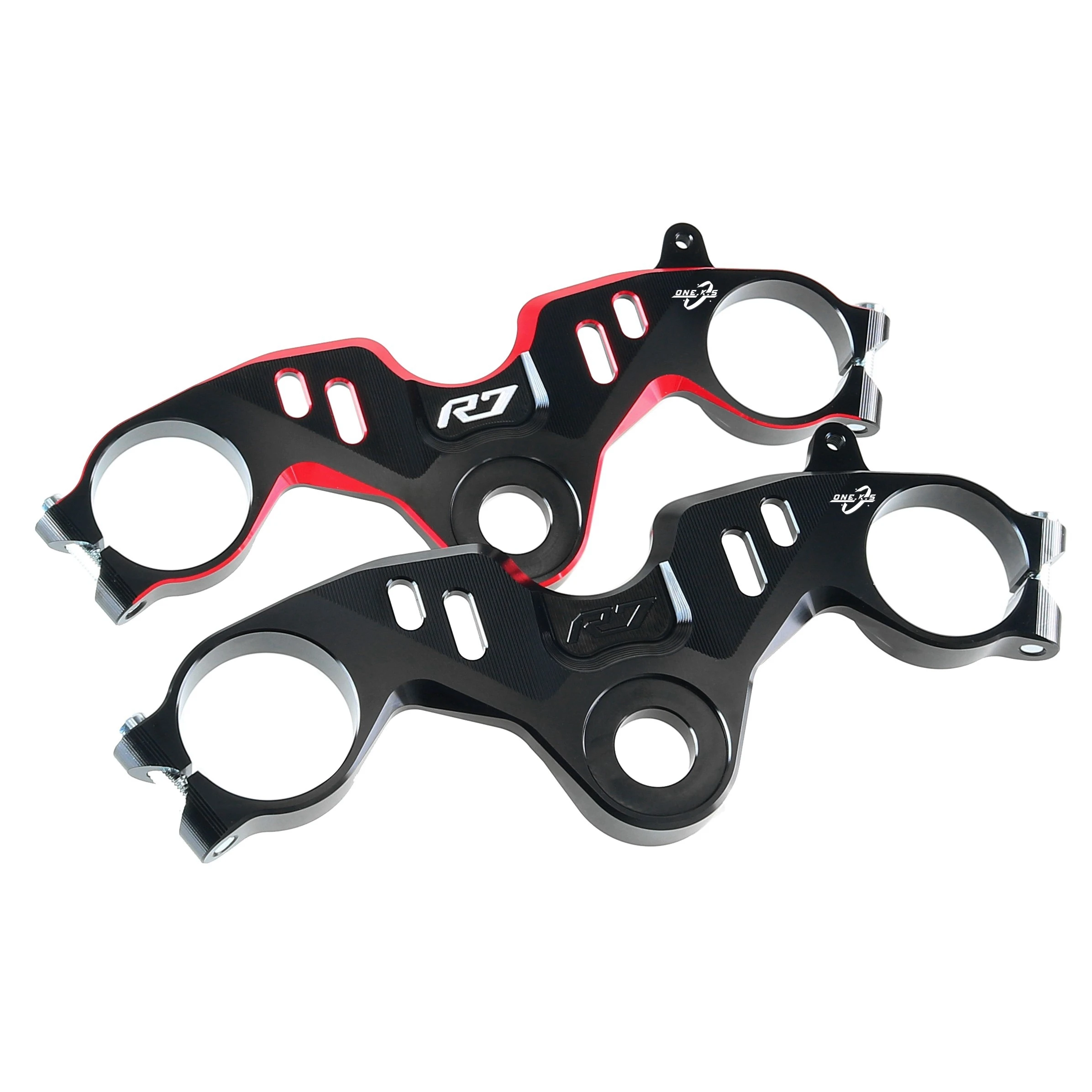 Motorcycle CNC Racing Refit Clip On Handle Bars Front End Upper Top Clamp For YAMAHA R7 2021-2023 2
