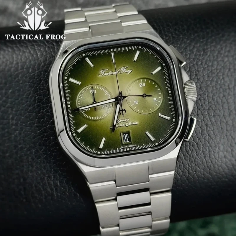wata Tactical Frog Classic Square Pilot VK64 Chronograph Mens Quartz