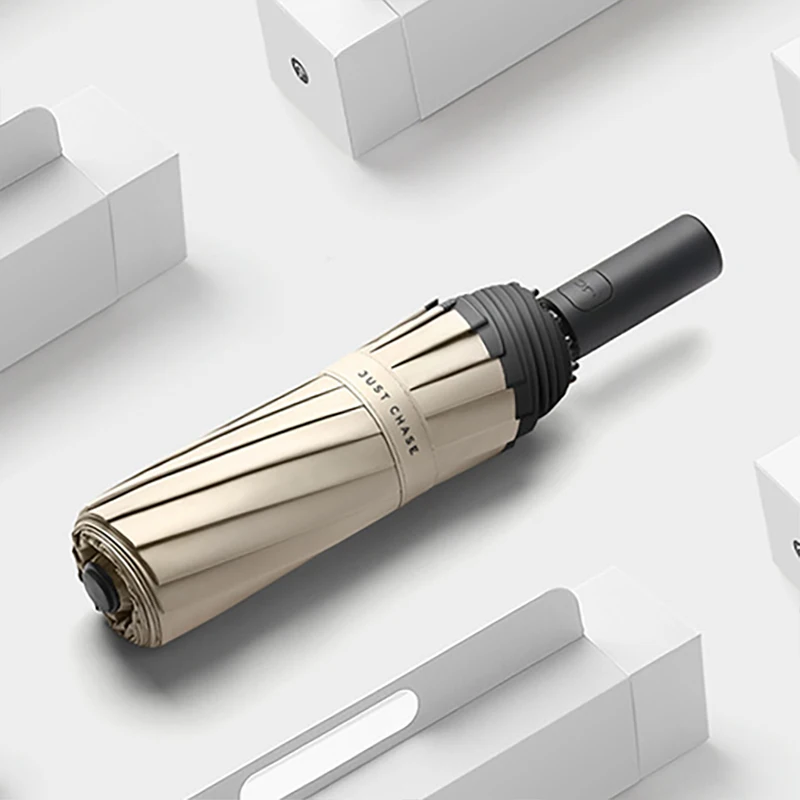 

Luxury Umbrella Windproof Strong, Automatic Umbrella for Women and Men, 48 Ribs Parasol UV Blocking, Golf Big Folding Umbrellas