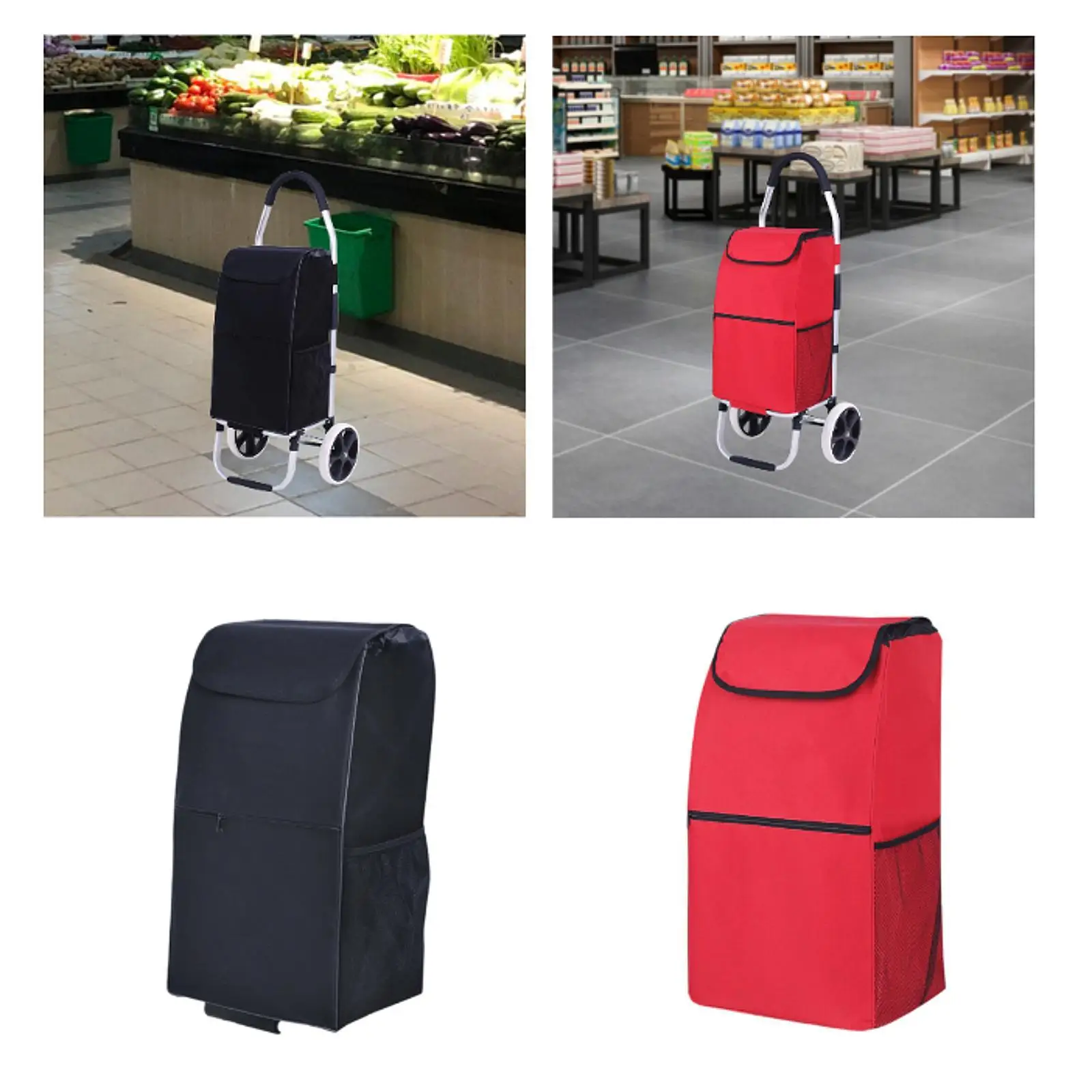 Shopping Cart Bag Folding Hand Truck Accessories Portable Spare Bag Reusable