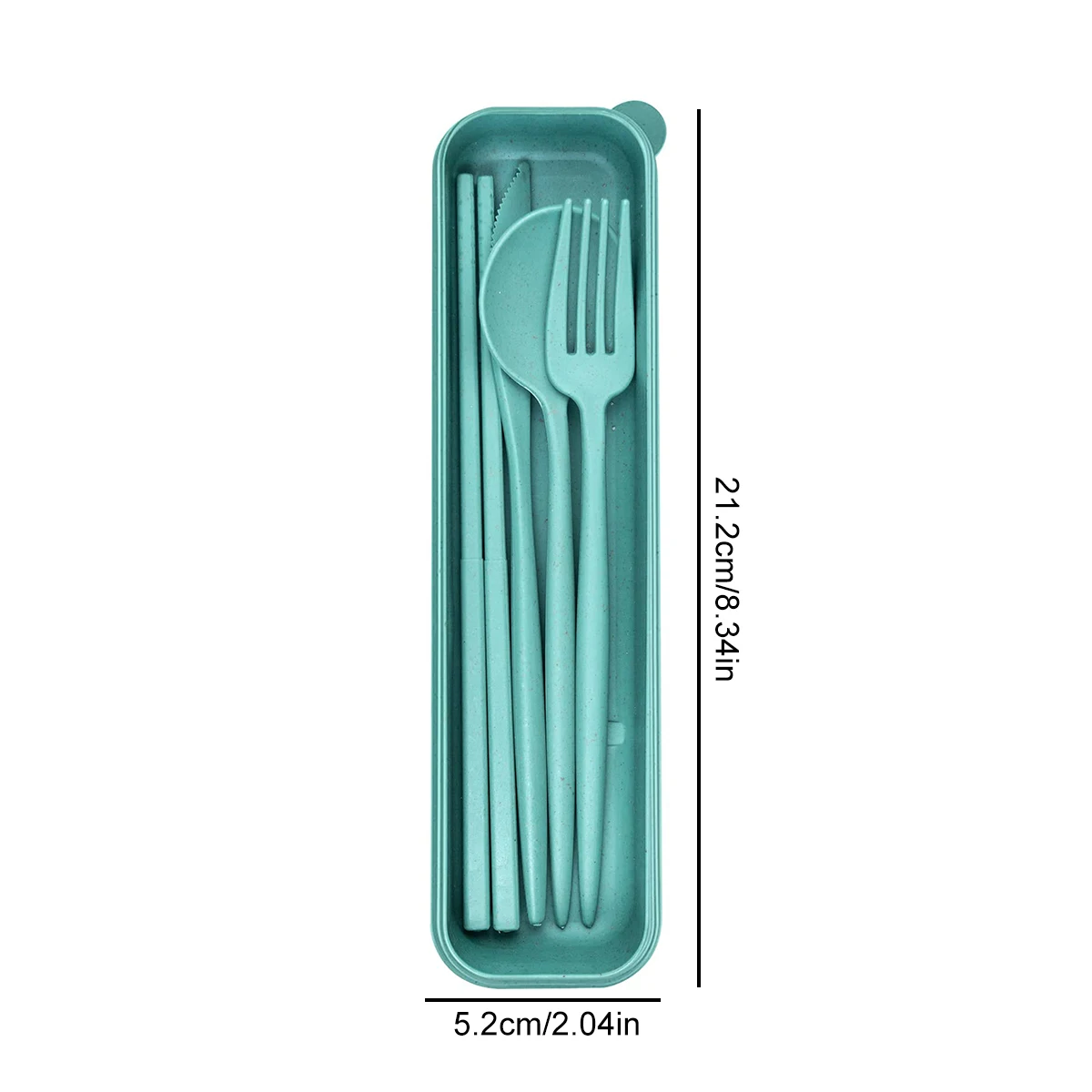 4pcs Travel Cutlery with Box Cutlery Set Chopsticks Fork Spoon Knife with Box Reusable Set