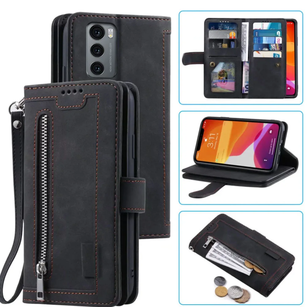 Premium 9-Card Zipper Wallet Case with Wrist Strap - Carnival Edition