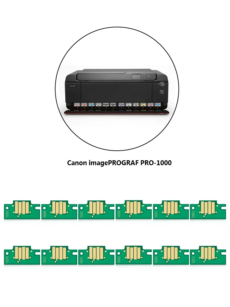 PFI 1000 Chips Permanent For Canon PFI-1000 PFI1000 Ink Chip For Canon imagePROGRAF PRO-1000 PRO1000 Printer Auto Reset Chips