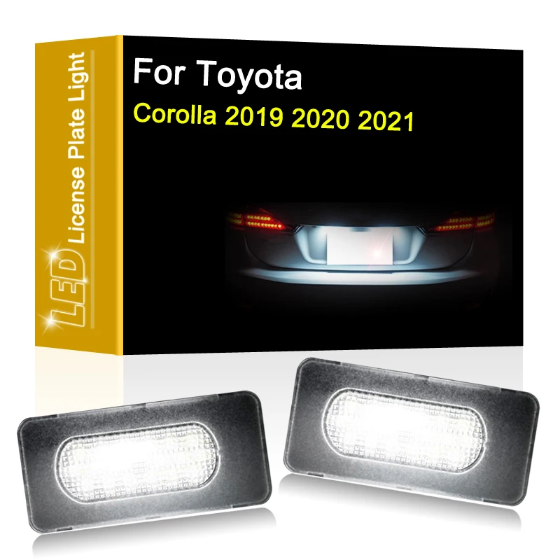 

12 В телефон для Toyota Corolla 2019 2020 2021 белый номерной знак в сборе