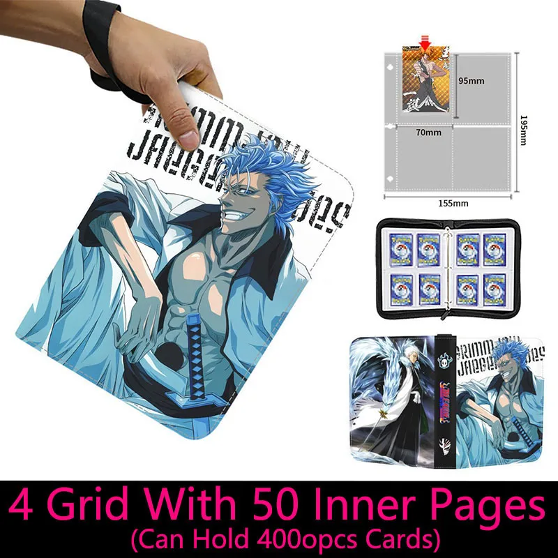 Bleach Card Binder with 50 inner Pages Can Hold Up to 400/900