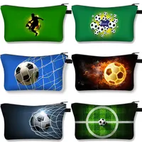 Cool Footbally / Soccerly Fashion Storage Bag Woman Cosmetic Bag Organizer Portable Makeup Bag For Travel Teenager Boy Gift 1