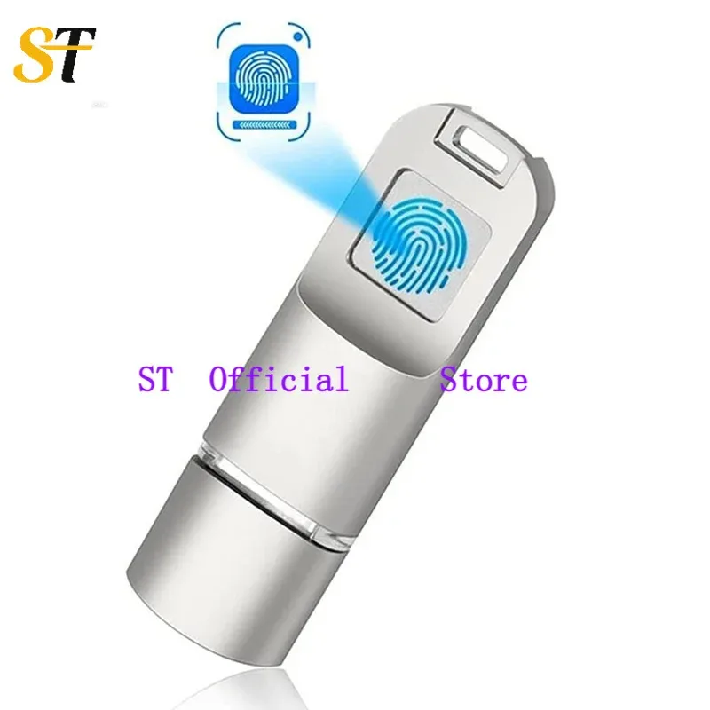 고품질 64GB 지문 암호화 USB 3.0 플래시 드라이브 - 생체 인식 개인정보 보호 메모리 스틱