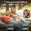 20000mAh Camping Fan Rechargeable Battery Portable Outdoor Fan Wireless Tent Ceiling Fan Air Circulators with Hook and LED Light 3
