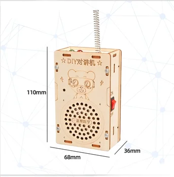 Children's walkie-talkie science experiment science education wooden technology small creation 200-meter wireless paging toy 6