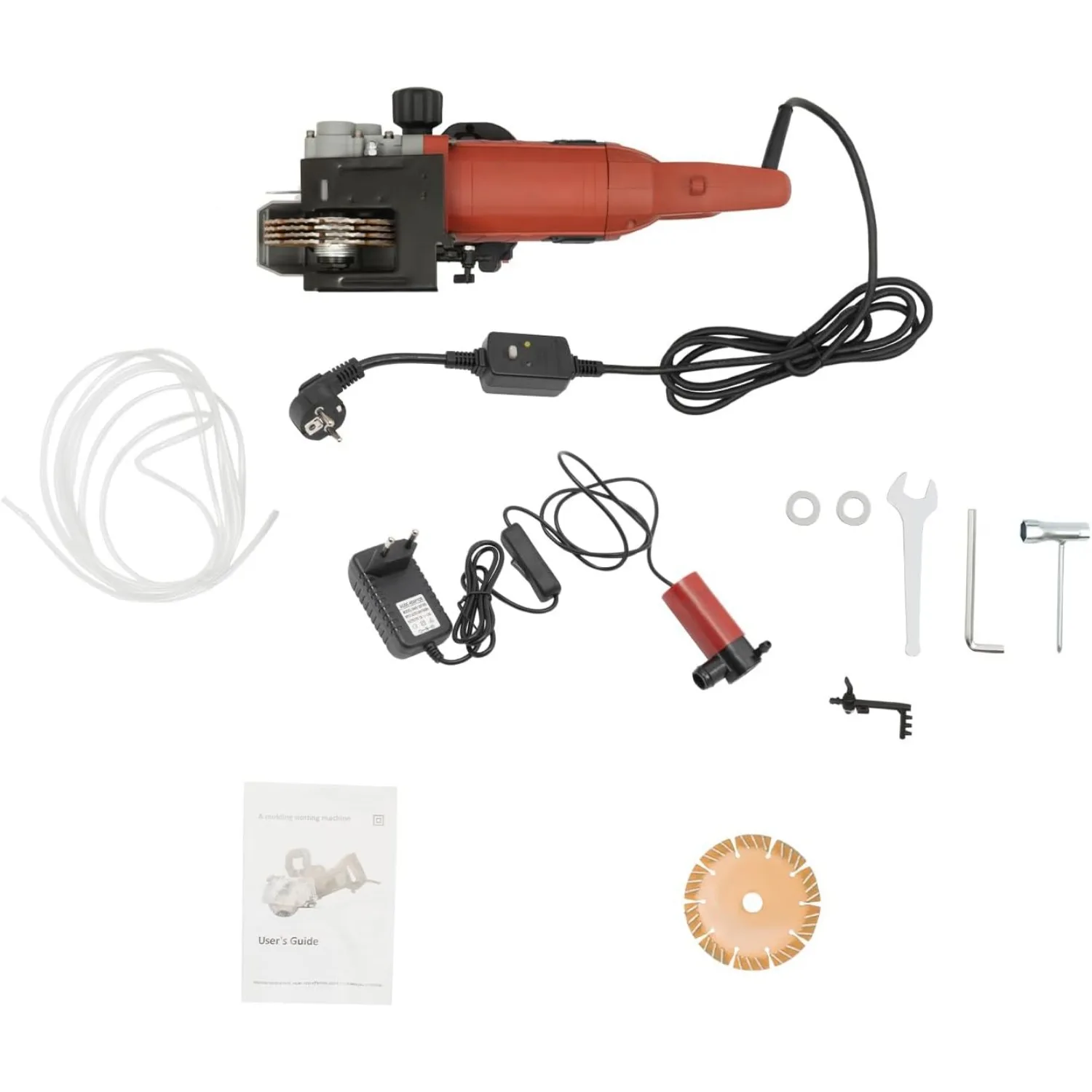 Wall Chaser Schlitzfräsmaschine 2700 W, Betonschneidemaschine mit 5 Sägeblättern und Wasserpumpe – Detail 4