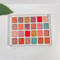 Yicai  New 24 Slots Square Shape Transparent Acrylic Durable Using Empty Magnetic Palette Slot Size: 25*22mm 2