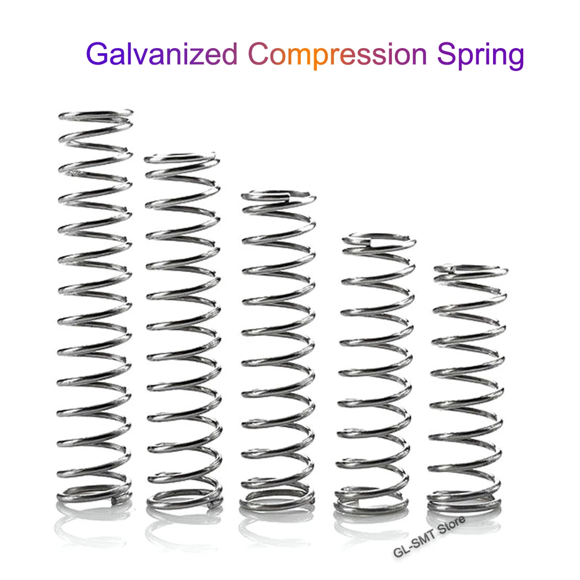 5Pcs Galvanized Compression Spring Wire Dia 1.2mm Spring Steel Y Type