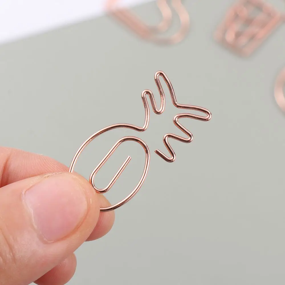 Cute Cartoon Mini Paper Clips Metal Binder Clips Envelope Paper Office Binding Supplies 10Pcs/Pack