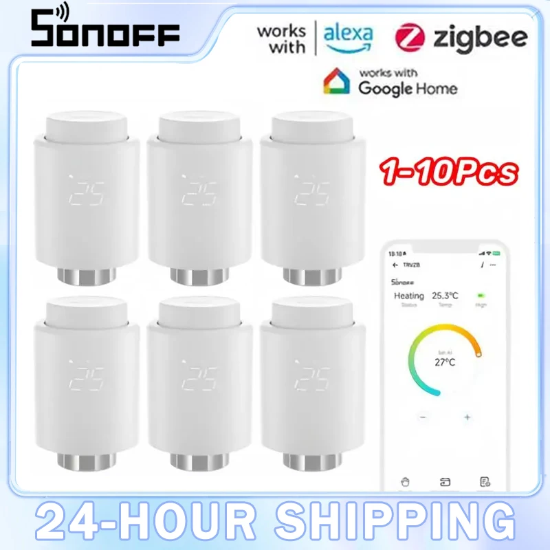 

SONOFF ZigBee Radiator Actuator Thermostat Smart TRV Thermostatic Valve Temperature Controller Work Support Alexa Google Home