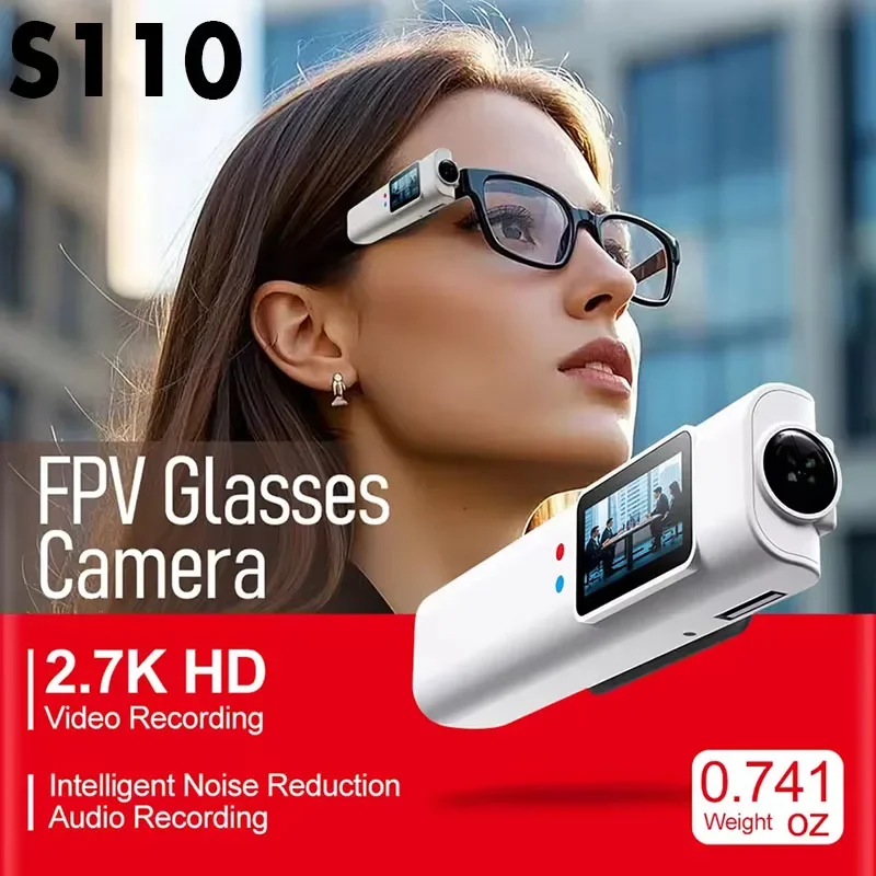 2.7K HD Glasses Camera WiFi Mini Digital Camera for Driving Hiking