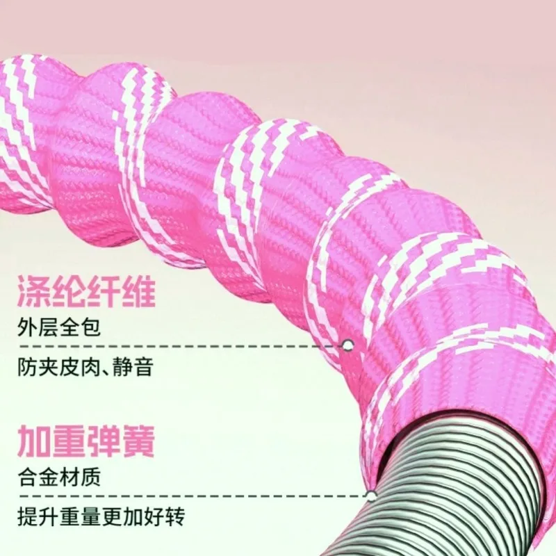 3/4/5 파운드 소프트 웨이트 운동용 후프, 무소음 지방 연소 슬림 허리 트레이너, 휴대용 피트니스 스포츠 후프 (성인 가정용)