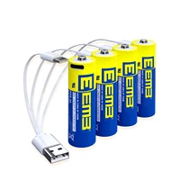 EEMB 1.5V 2600mWh Rechargeable AA Lithium Battery with USB-C Charging Cable 4/8PCS 1000 Cycles for Laptop Flashlight Toy Camera 6