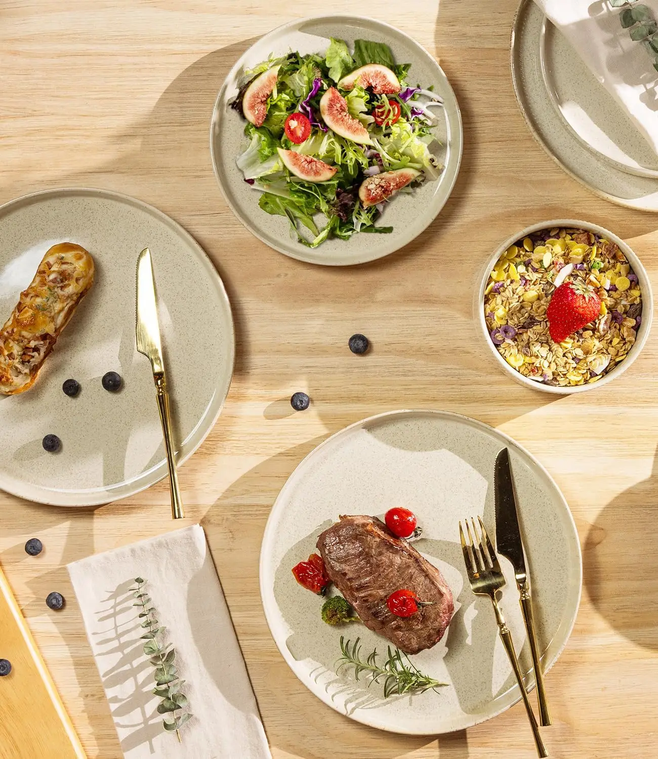 12-Piece Speckled Ceramic Dinnerware Set 3