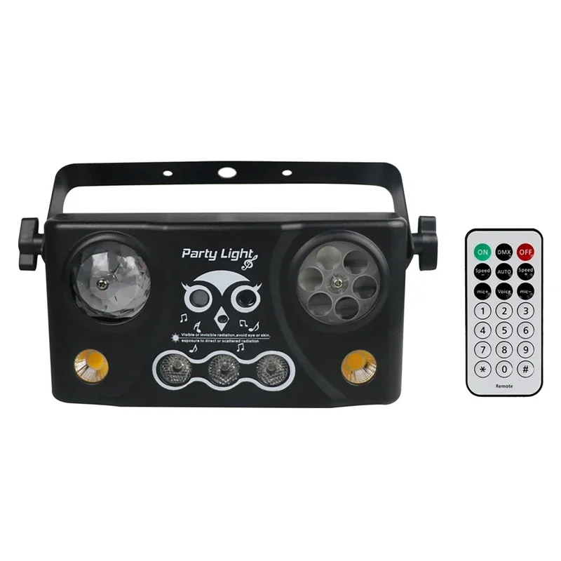

5 in 1 Effect Lamp Magic Ball Laser Dyeing Pattern Strobe Stage Lighting Disco DJ Laser Projector Portable Party Dance Lighting