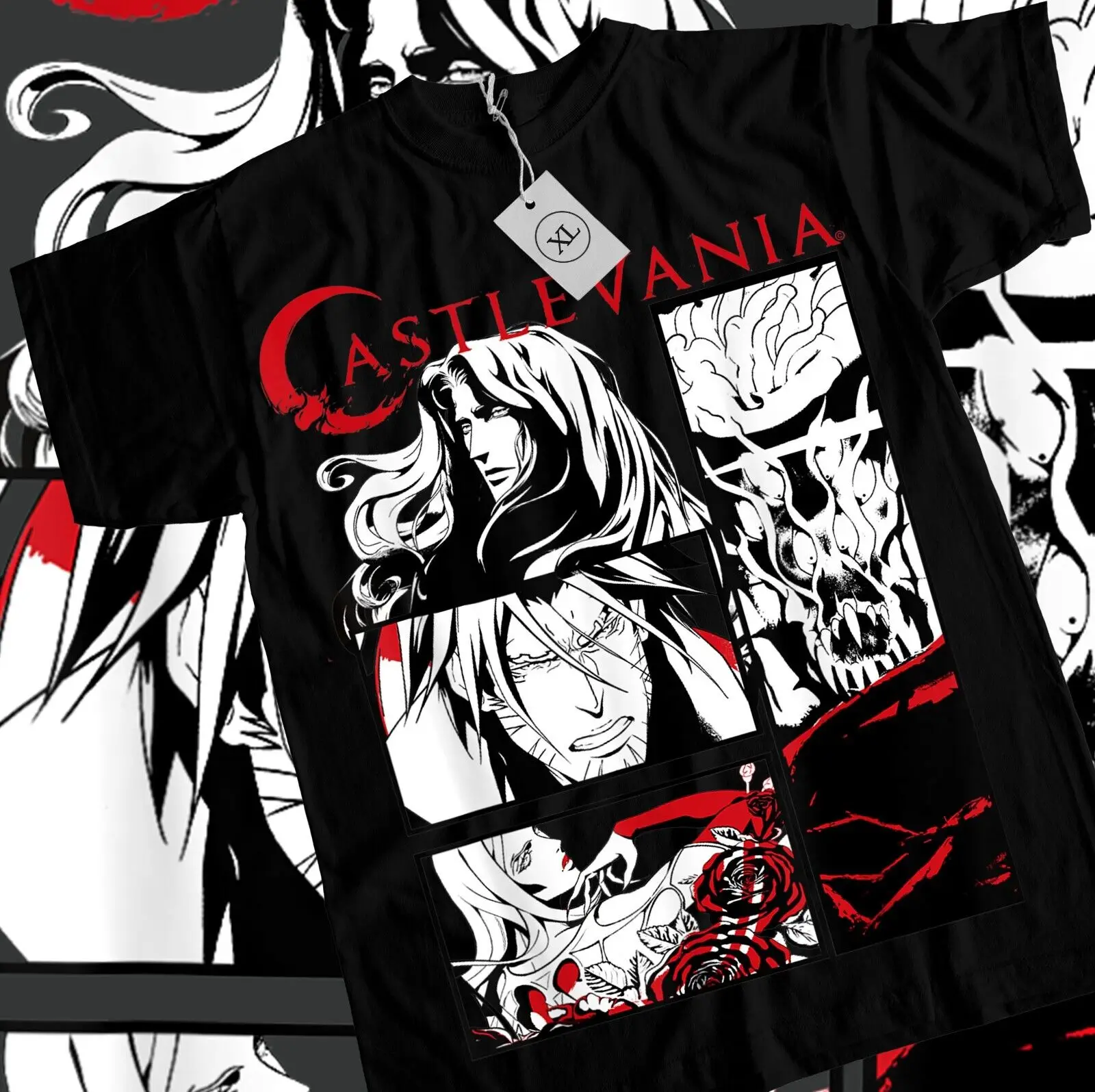 Фото Новая футболка CASTLEVANIA с симфонией ночи, унисекс, топовая игровая vidio №1