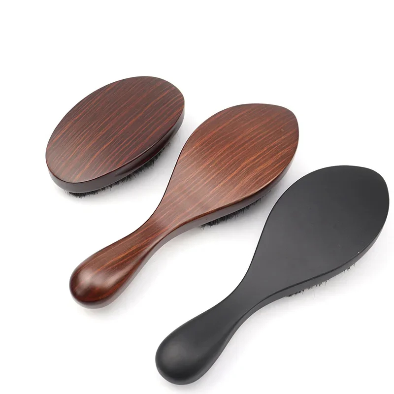 1piece men&lsquo;s curly hair styling comb beard comb beech texture massage wave anti knot For real wigs hair comb hair styling tool hair styling comb