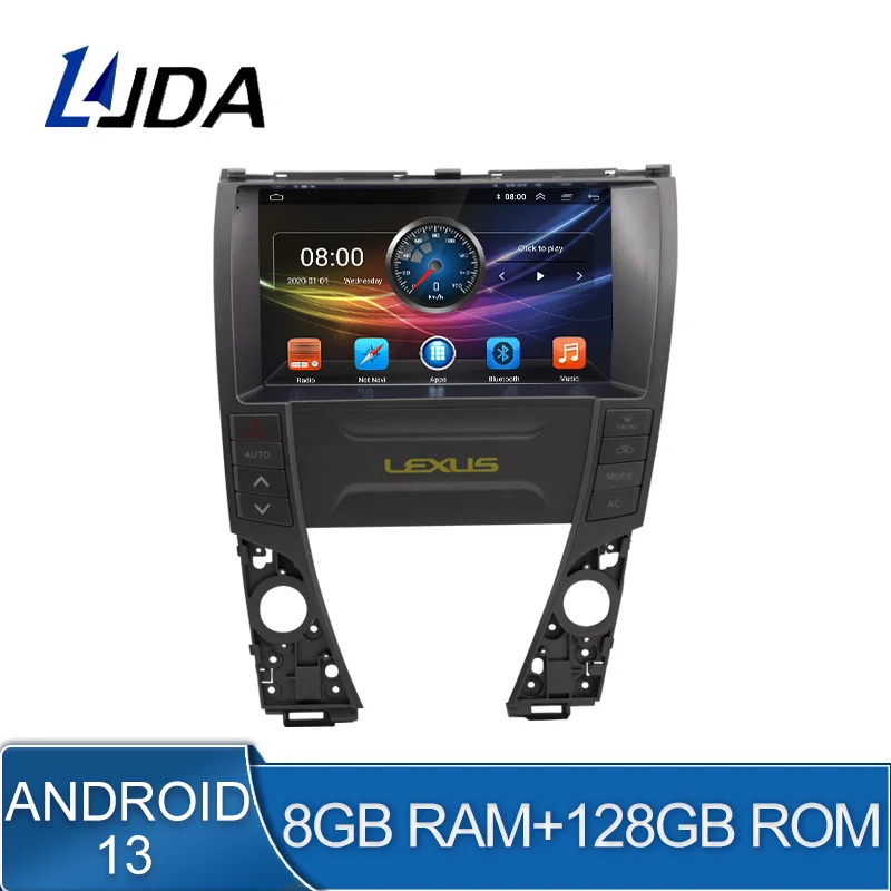 

LJDA 8G+128G Android 13 Car Multimedia Player For Lexus ES240 ES350 ES330 2006-2012 Car Radio Auto Video Navigation GPS Stereo