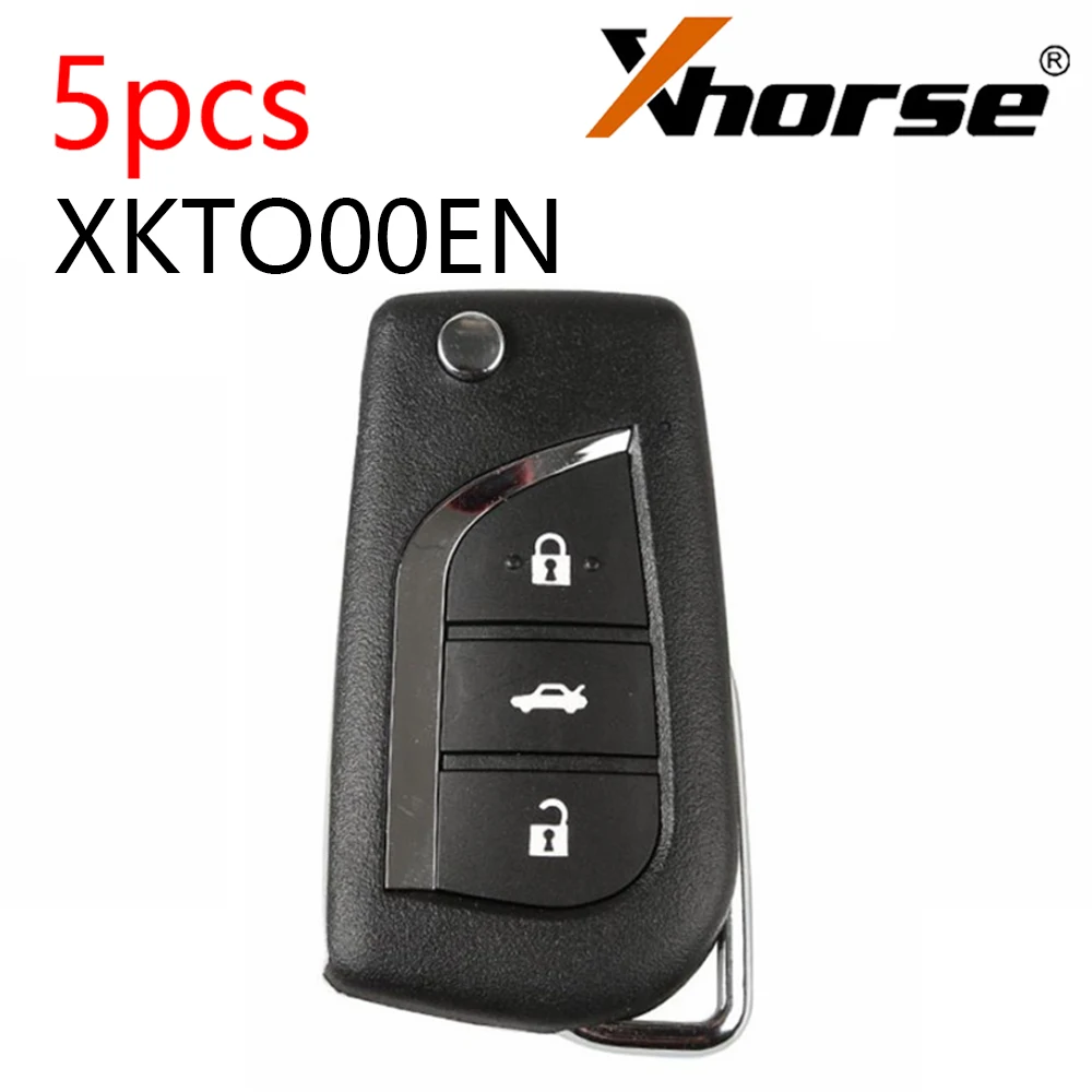 XHORSE XKTO00EN Wired Universal Remote Key 3 Buttons For Toyota Type for VVDI VVDI2 KEY TOOL 5 PCS/Lot