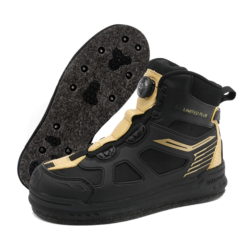 Rubber Boots For Adults Breathable Fly Shoes Anti-Slip Waterproof Felt Sole Outdoor Fishing fly fishing shoes fishing boots