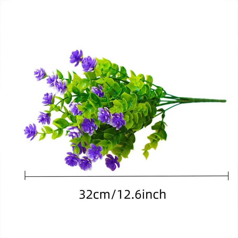 Artificial Flowers Bundle Outdoor UV Resistant Shrubs Plants Home Garden Outdoor Ceremony Wedding Arch Floral Decoration 1 Bundle