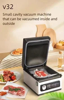 V32 Commercial Vacuum Sealer Machine -99KPA, 48L/min Flow, 3.5mm Wide Seal for Wet/Dry Food, External Pumping Mode 1
