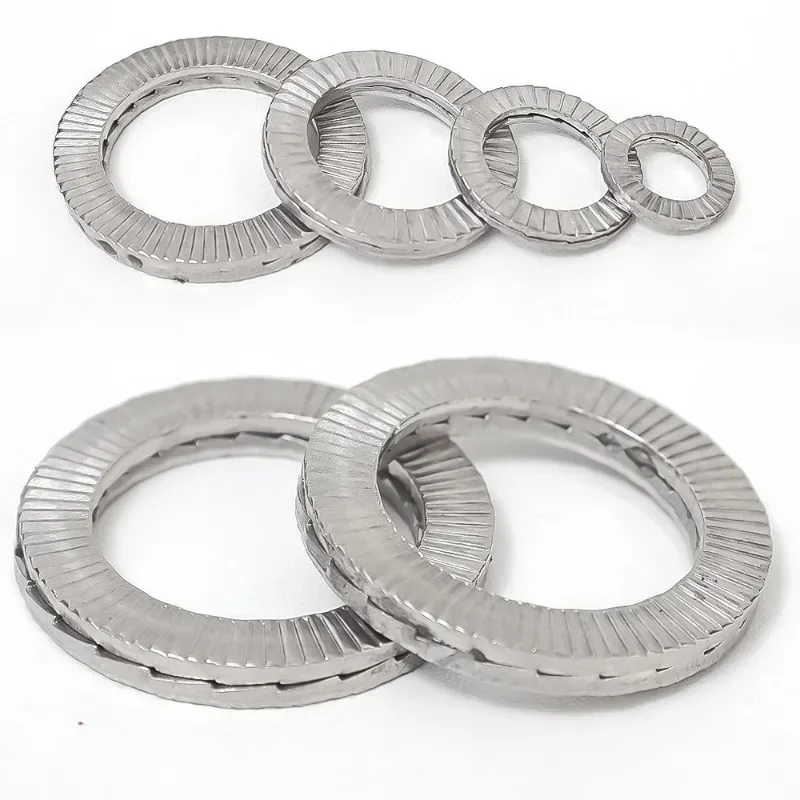 304 Stainless Steel Gasket M8 M10 M12 M16 M20 Wedge Lock Washer  