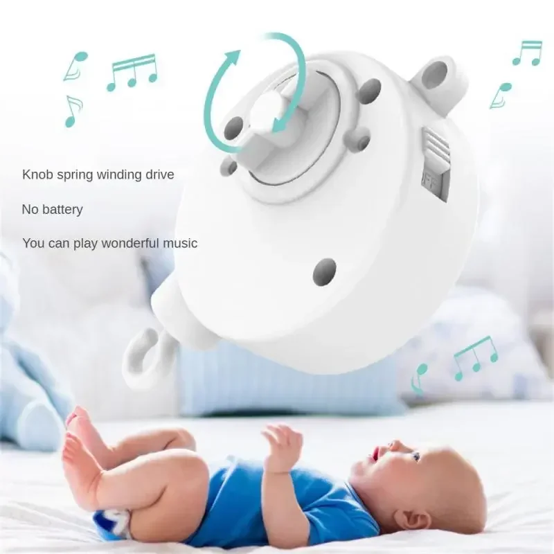 

Baby Mobile Crib Bed Bell Toy Windup Movement Music Box Mechanical Clockwork Rattle Toys for Newborn Toddler Nursery Decoration