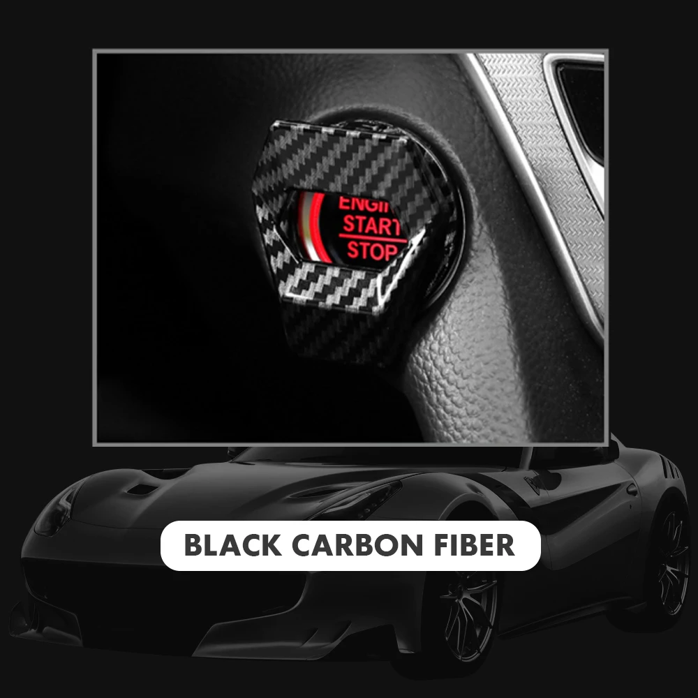 Car Start Button Cover Car Engine Start Stop Switch Button Cover Decorative Auto Accessories Push Button Sticky Cover Car Interior Car-Styling
