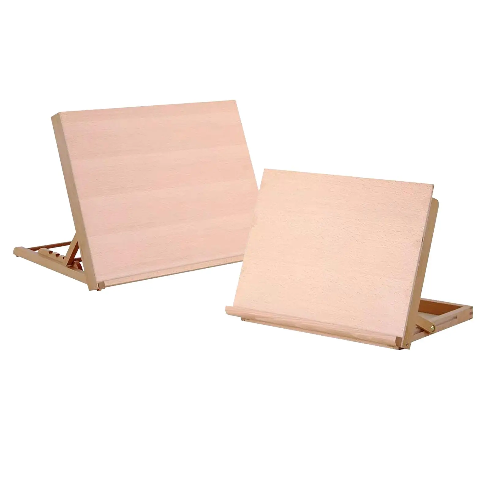 Wood Table Easel Adjustable Bookshelf Desktop Drawing Board for Student Oil Painting